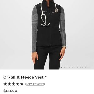 NWT Figs on shift fleece vest size S